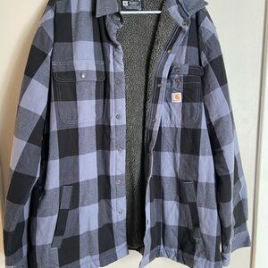 Carhartt Gray Sherpa-Lined Heavy Jacket